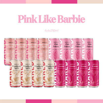 Naked Life Mixed Pack - Pink Like Barbie - 4 x 4 x 250ml Cans