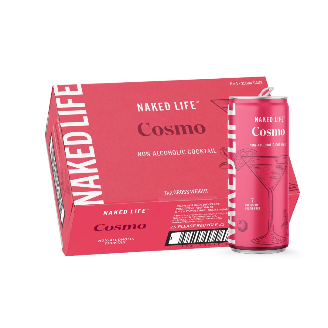 Naked Life Non-Alcoholic Cocktail Cosmo - 24 x 250ml Cans