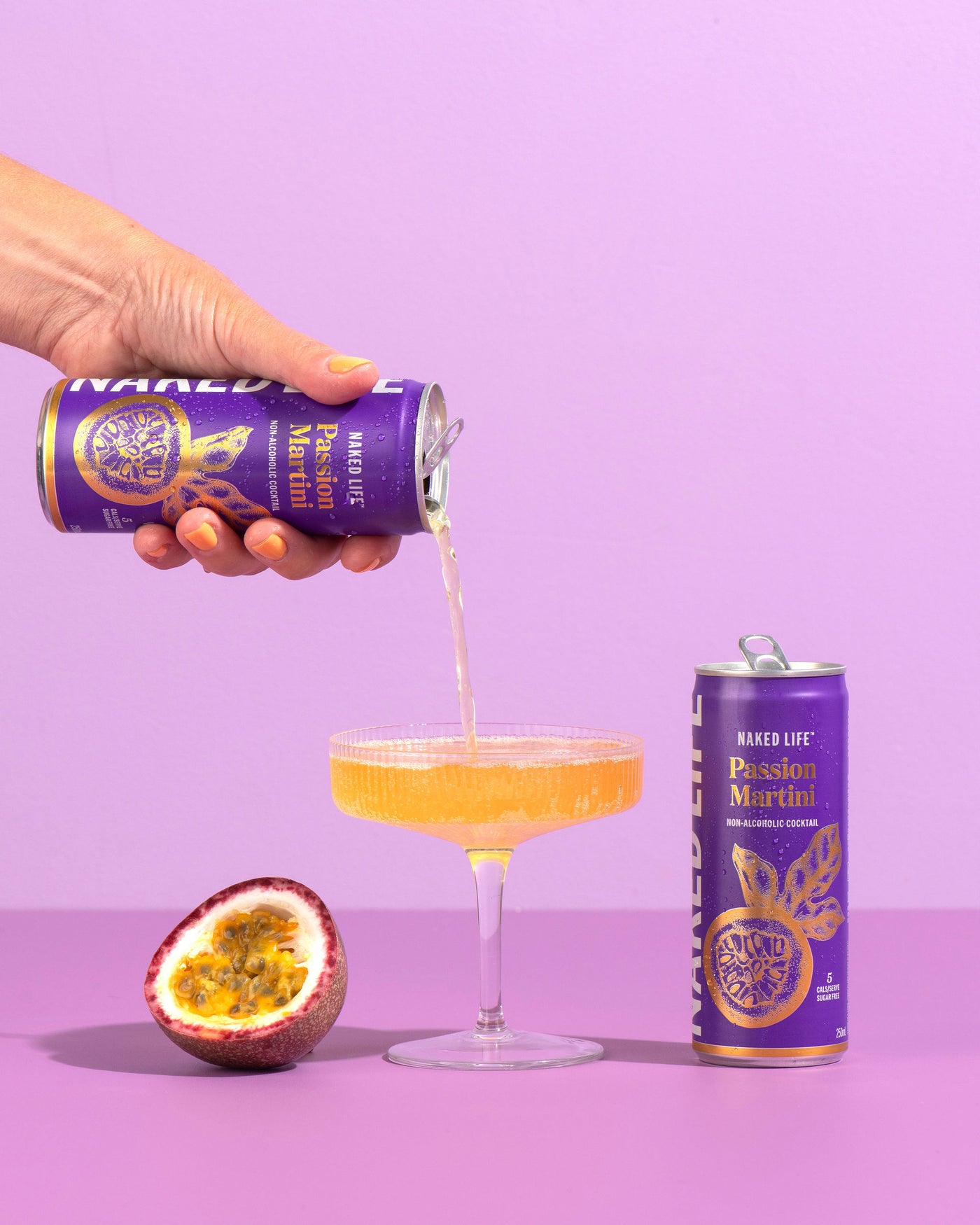 Naked Life Non-Alcoholic Cocktail Passion Martini - 24 x 250ml Cans