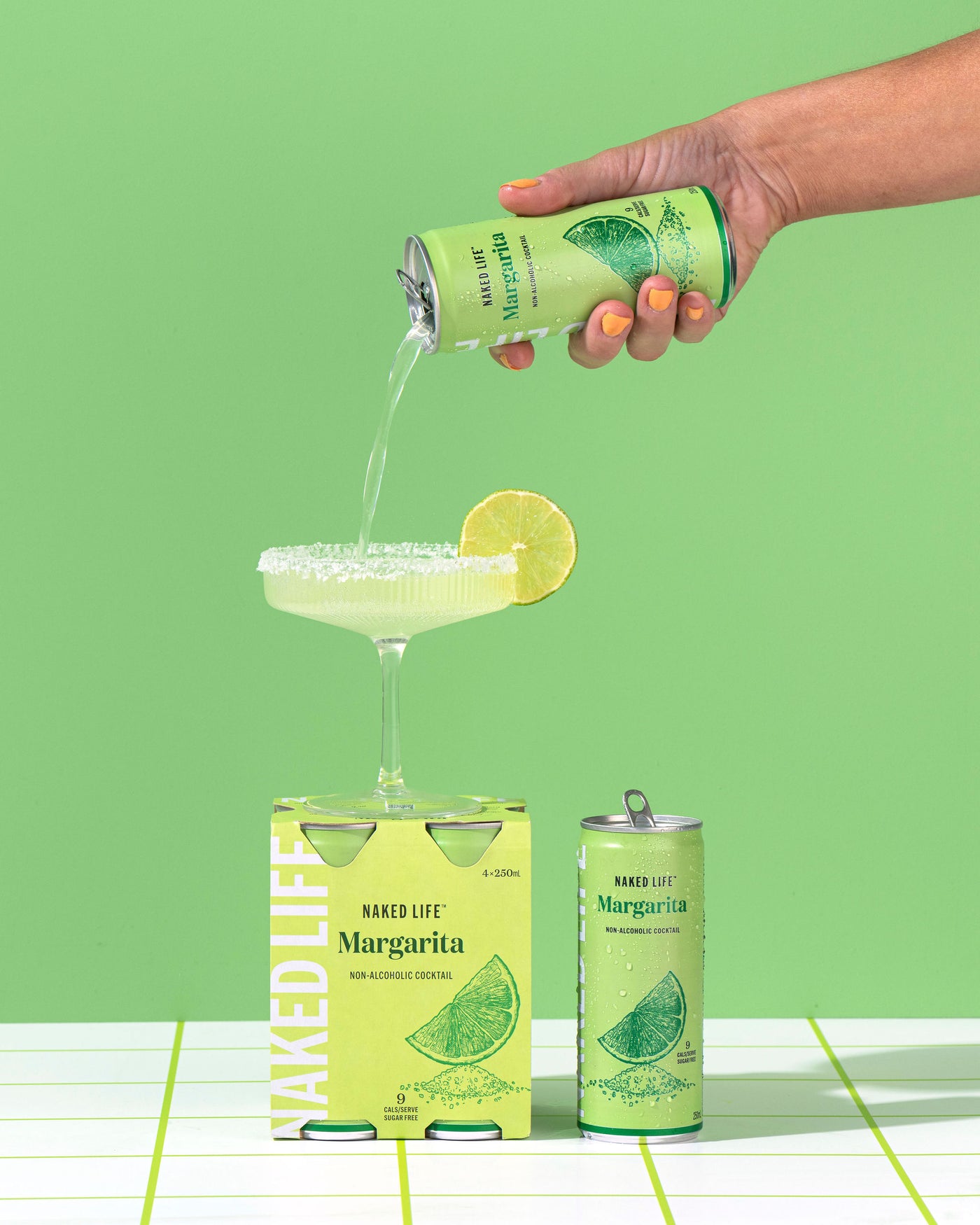 Naked Life Non-Alcoholic Cocktail Margarita - 24 x 250ml Cans