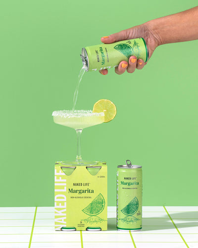 Naked Life Non-Alcoholic Cocktail Margarita - 24 x 250ml Cans