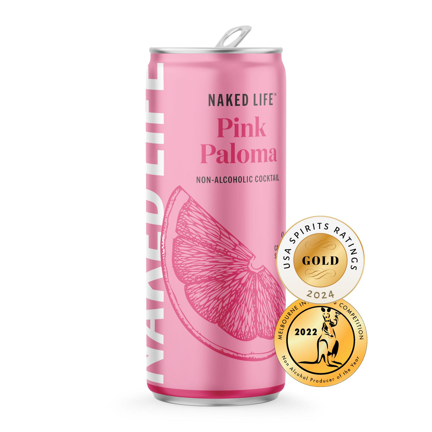 Naked Life Non-Alcoholic Cocktail Pink Paloma - 24 x 250ml Cans