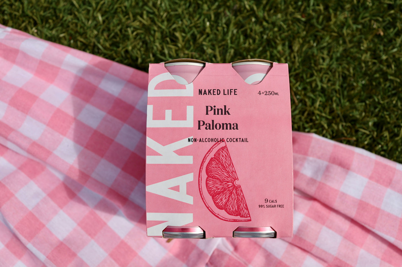 Naked Life Non-Alcoholic Cocktail Pink Paloma - 4 Pack x 250ml Cans