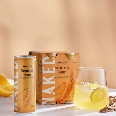 Naked Life Non-Alcoholic Cocktail Scottish Sour - 6 x 4 x 250ml Cans