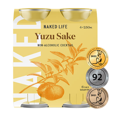 Naked Life Non-Alcoholic Cocktail Yuzu Sake - 4 Pack x 250ml Cans