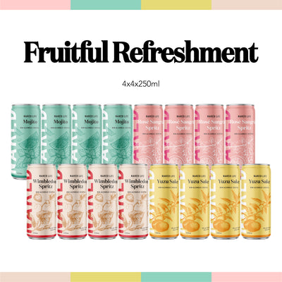 Naked Life Mixed Pack - Fruitful Refreshment - 4 x 4 x 250ml Cans