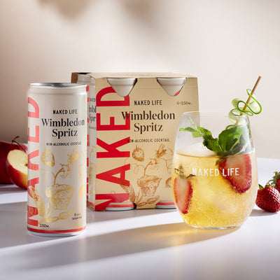 Naked Life Non-Alcoholic Cocktail Wimbledon Spritz - 4 Pack x 250ml Cans