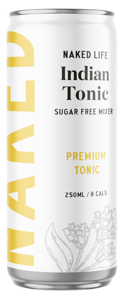 Naked Life Premium Sugar-Free Indian Tonic - 4 Pack x 250ml Cans