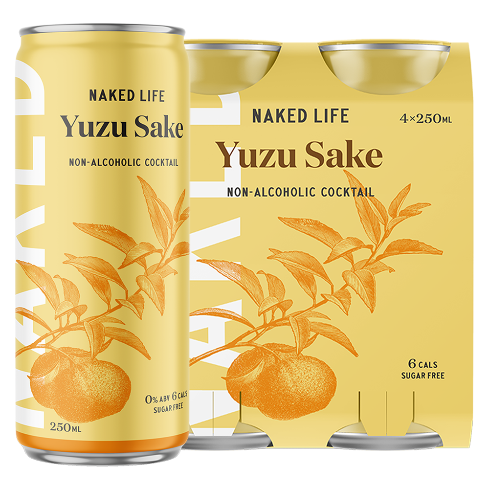 Naked Life Non-Alcoholic Cocktail Yuzu Sake - 4 Pack x 250ml Cans