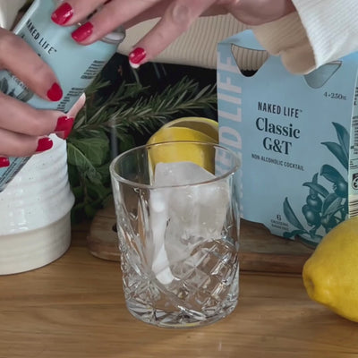 Naked Life Non-Alcoholic Cocktail Classic G&T - 24 x 250ml Cans